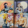 4 pin-up art prints - 1 each of Kenji, Carver, Anne, and Vlad